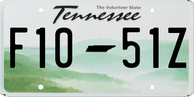 TN license plate F1051Z
