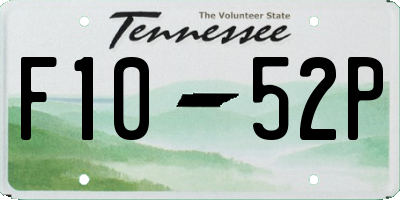 TN license plate F1052P