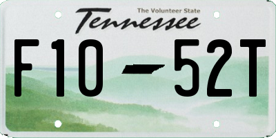 TN license plate F1052T
