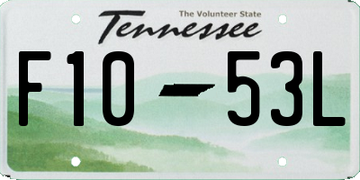 TN license plate F1053L
