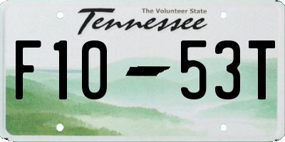 TN license plate F1053T