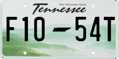 TN license plate F1054T