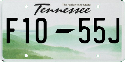TN license plate F1055J