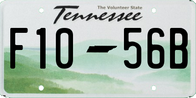 TN license plate F1056B