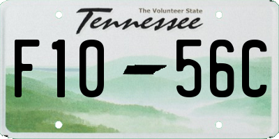 TN license plate F1056C
