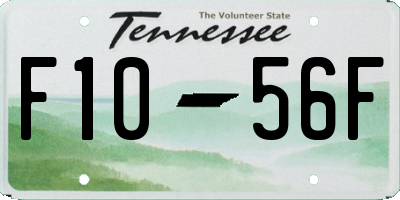 TN license plate F1056F