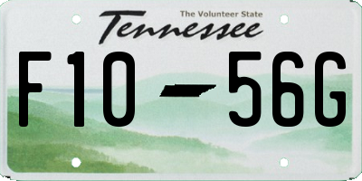 TN license plate F1056G