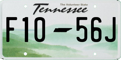 TN license plate F1056J