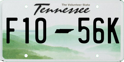 TN license plate F1056K