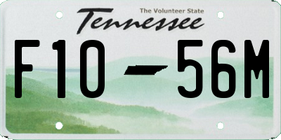 TN license plate F1056M