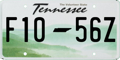 TN license plate F1056Z