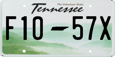 TN license plate F1057X