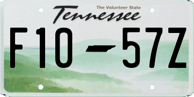 TN license plate F1057Z