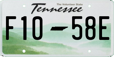 TN license plate F1058E