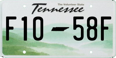 TN license plate F1058F