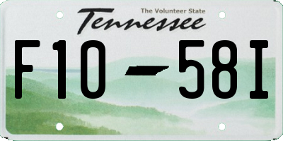 TN license plate F1058I