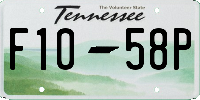 TN license plate F1058P