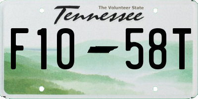 TN license plate F1058T