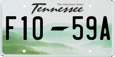 TN license plate F1059A