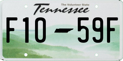 TN license plate F1059F