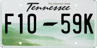 TN license plate F1059K