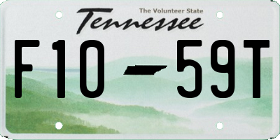 TN license plate F1059T