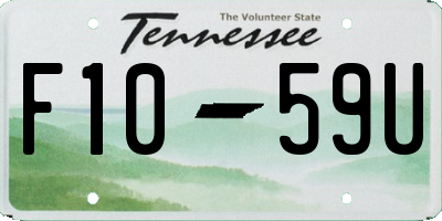 TN license plate F1059U