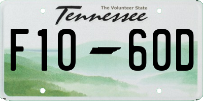 TN license plate F1060D