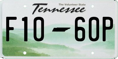 TN license plate F1060P