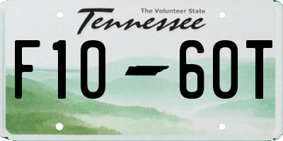 TN license plate F1060T