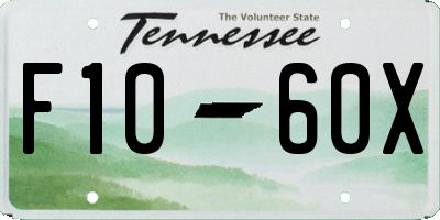 TN license plate F1060X
