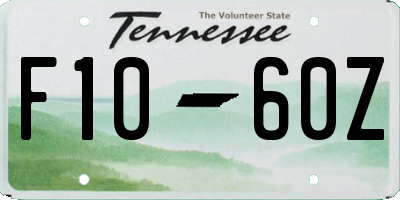 TN license plate F1060Z