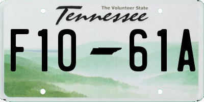 TN license plate F1061A