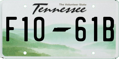 TN license plate F1061B