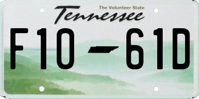 TN license plate F1061D