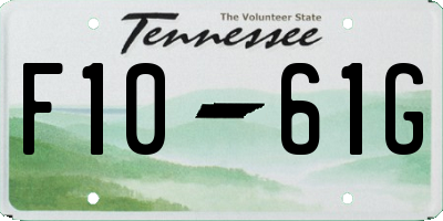TN license plate F1061G
