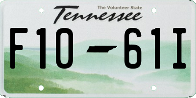 TN license plate F1061I