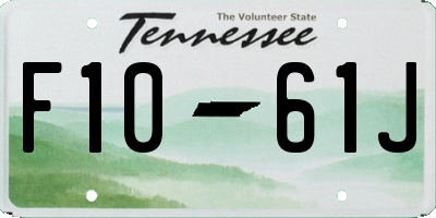 TN license plate F1061J