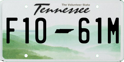 TN license plate F1061M