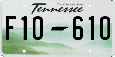 TN license plate F1061O
