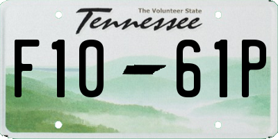 TN license plate F1061P