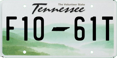 TN license plate F1061T