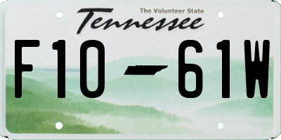 TN license plate F1061W