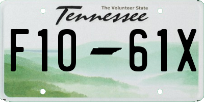 TN license plate F1061X