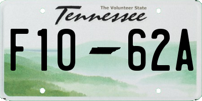 TN license plate F1062A
