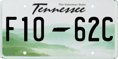 TN license plate F1062C