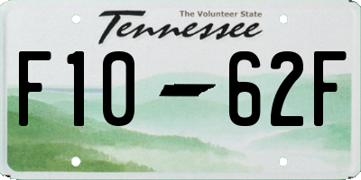 TN license plate F1062F