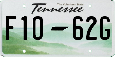 TN license plate F1062G
