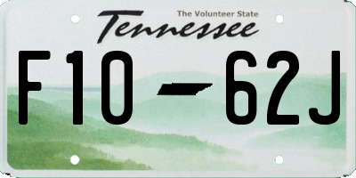 TN license plate F1062J