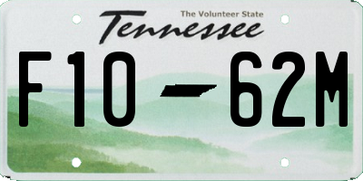 TN license plate F1062M
